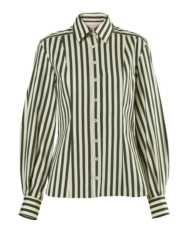 Carolina Herrera Isabella Striped Cotton Shirt