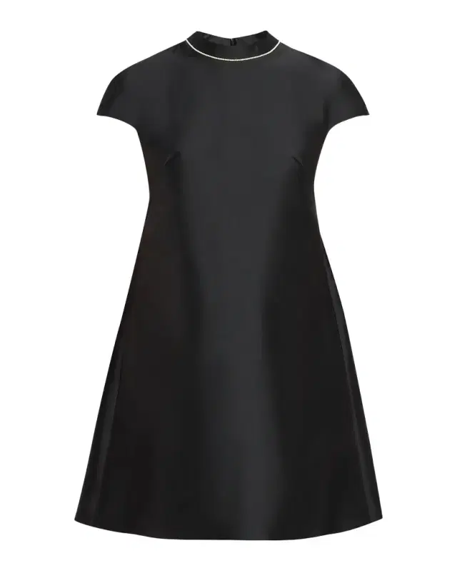 Prabal Gurung Pearly Collar Cap Sleeve Mini Dress