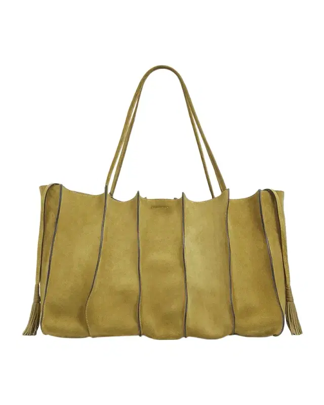 Ulla Johnson Adria Large Wavy Suede Tote Bag