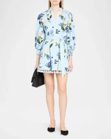 ALICE + OLIVIA Lucy Belted Mini Shirtdress | Thumbnail 2
