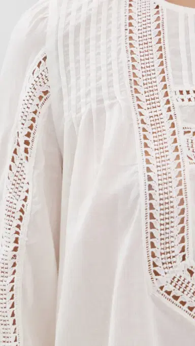 Ulla Johnson Marlowe Long Sleeve Cotton Top Pristine 2 | Thumbnail 6