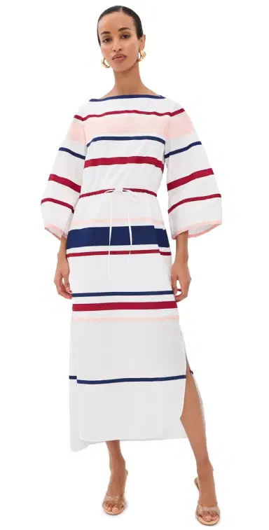Rosie Assoulin Ribbon Caftan Dress White ulti | Thumbnail 1