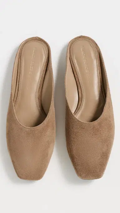 Black Suede Studio Lucia Slip On Flats Latte Suede | Thumbnail 2