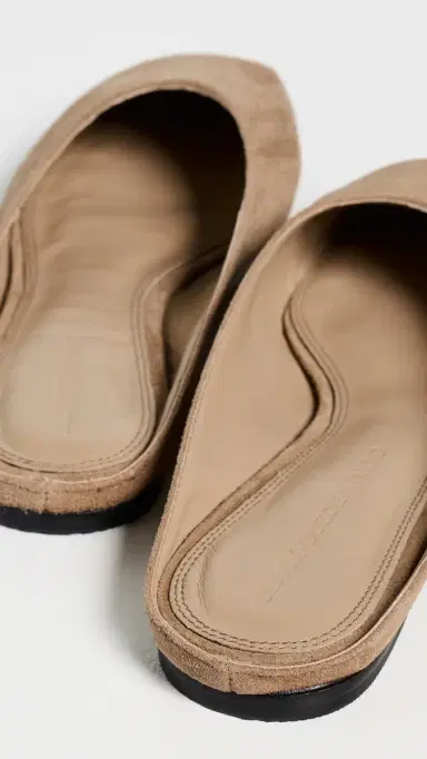 Black Suede Studio Lucia Slip On Flats Latte Suede | Thumbnail 4