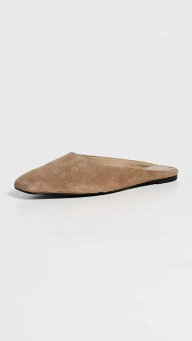Black Suede Studio Lucia Slip On Flats Latte Suede | Thumbnail 5