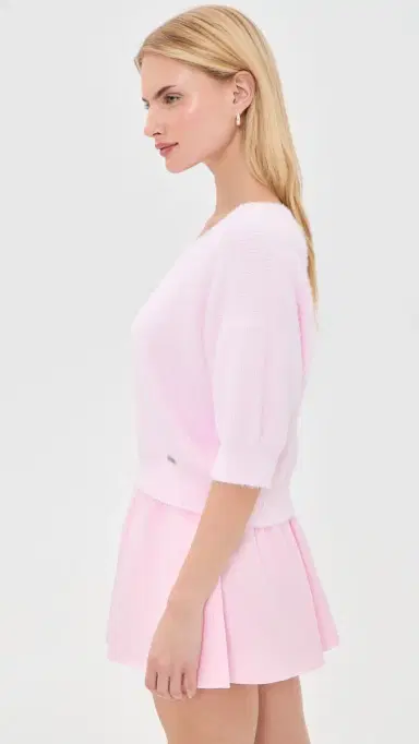 L'Agence Guinevere Crop Pullover Lt Malibu Pink | Thumbnail 4 L'Agence Guinevere Crop Pullover Lt Malibu Pink | Thumbnail 4