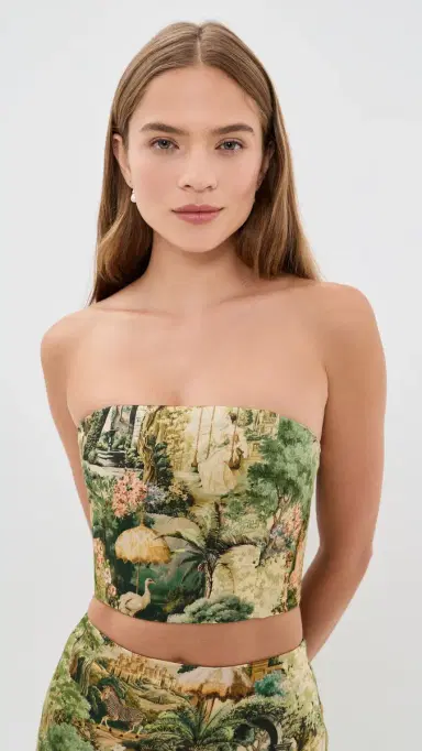 Alice + Olivia Ceresi Smocked Bandeau Top | Thumbnail 2 Alice + Olivia Ceresi Smocked Bandeau Top | Thumbnail 2