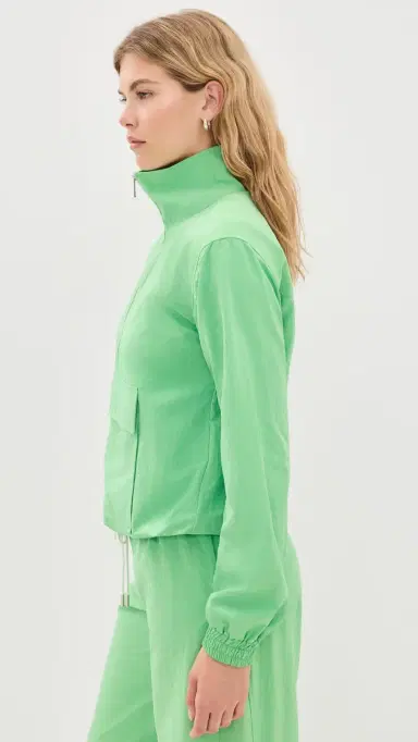 Aligne Rain Half Zip Jacket Green | Thumbnail 4