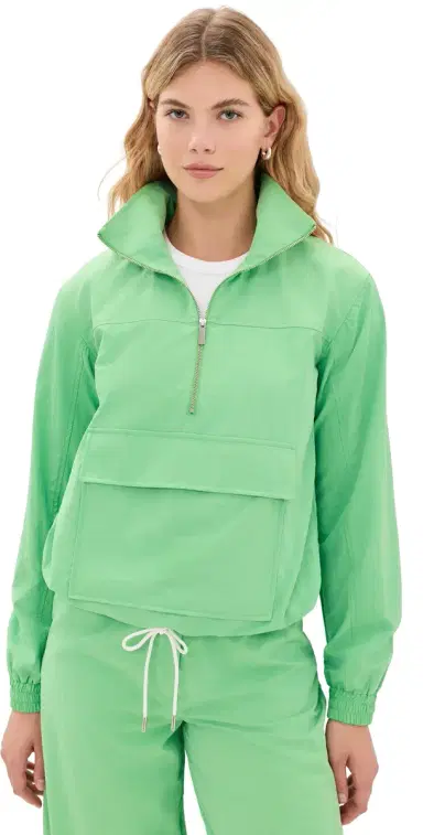 Aligne Rain Half Zip Jacket Green | Thumbnail 1