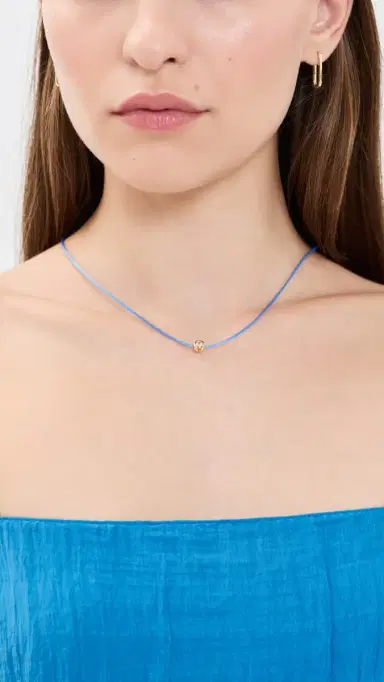 Dévé Mini Brise Soleil Necklace Blue One Size | Thumbnail 3