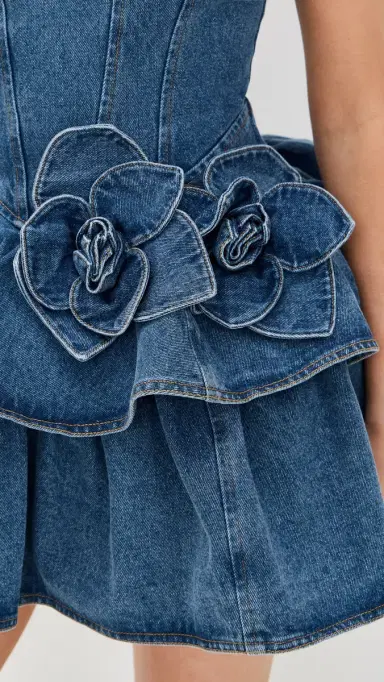 Aknvas Devyn Denim Dress with Rose Detail | Thumbnail 6 Aknvas Devyn Denim Dress with Rose Detail | Thumbnail 6