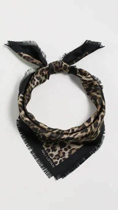 Nili Lotan Leopard Silk Twill Scarf | Thumbnail 2