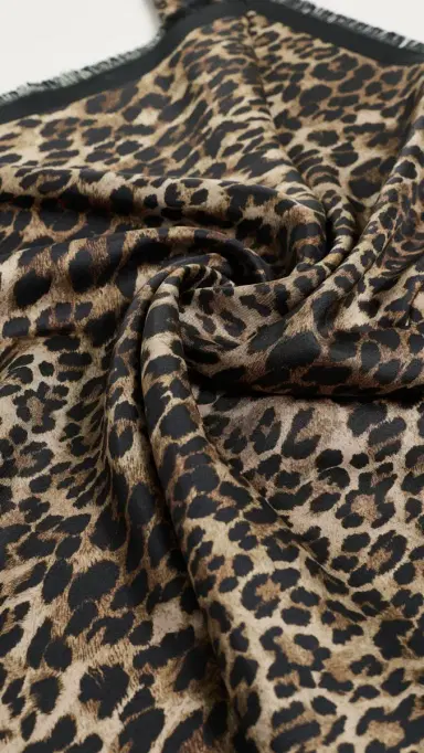 Nili Lotan Leopard Silk Twill Scarf | Thumbnail 6