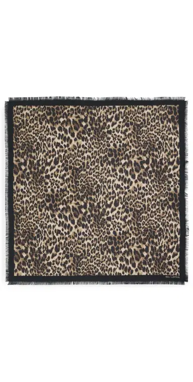 Nili Lotan Leopard Silk Twill Scarf | Thumbnail 1