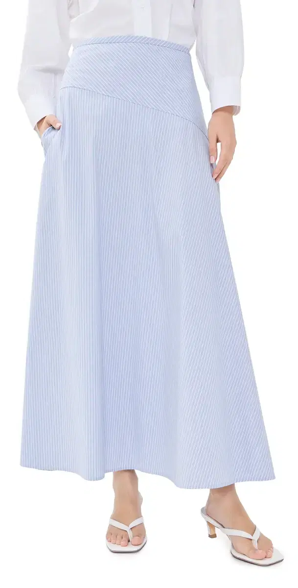 Theory Angle Yoke Skirt Blue Multi