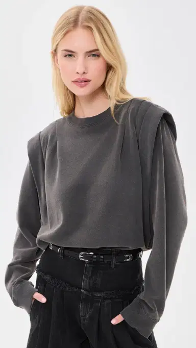 ISABEL MARANT ÉTOILE Soldy Sweatshirt Faded Black | Thumbnail 2 ISABEL MARANT ÉTOILE Soldy Sweatshirt Faded Black | Thumbnail 2