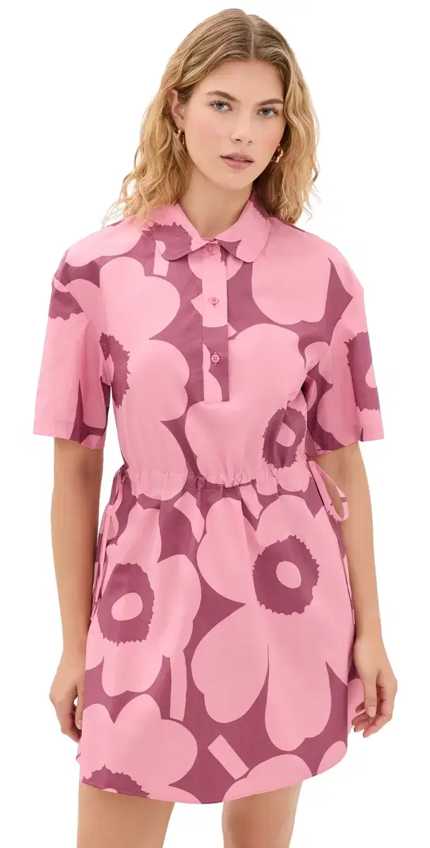 Katkelma Unikko Mini Dress Rose/Dark Rose 40