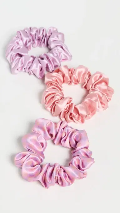 Slip Large Silk Scrunchie Set of 3 Belleflower One Size | Thumbnail 2