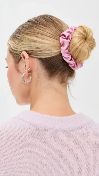 Slip Large Silk Scrunchie Set of 3 Belleflower One Size | Thumbnail 3