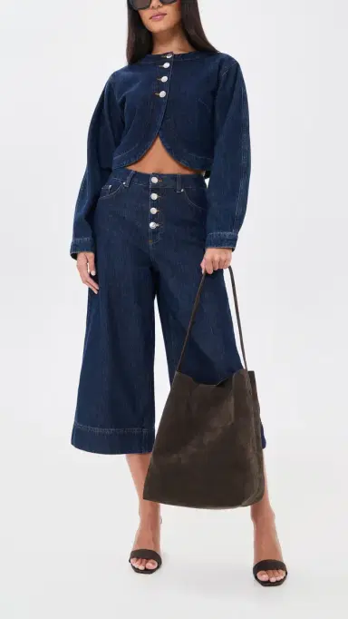 MANSUR GAVRIEL Everyday Cabas Shoulder Bag Ebony | Thumbnail 3 MANSUR GAVRIEL Everyday Cabas Shoulder Bag Ebony | Thumbnail 3