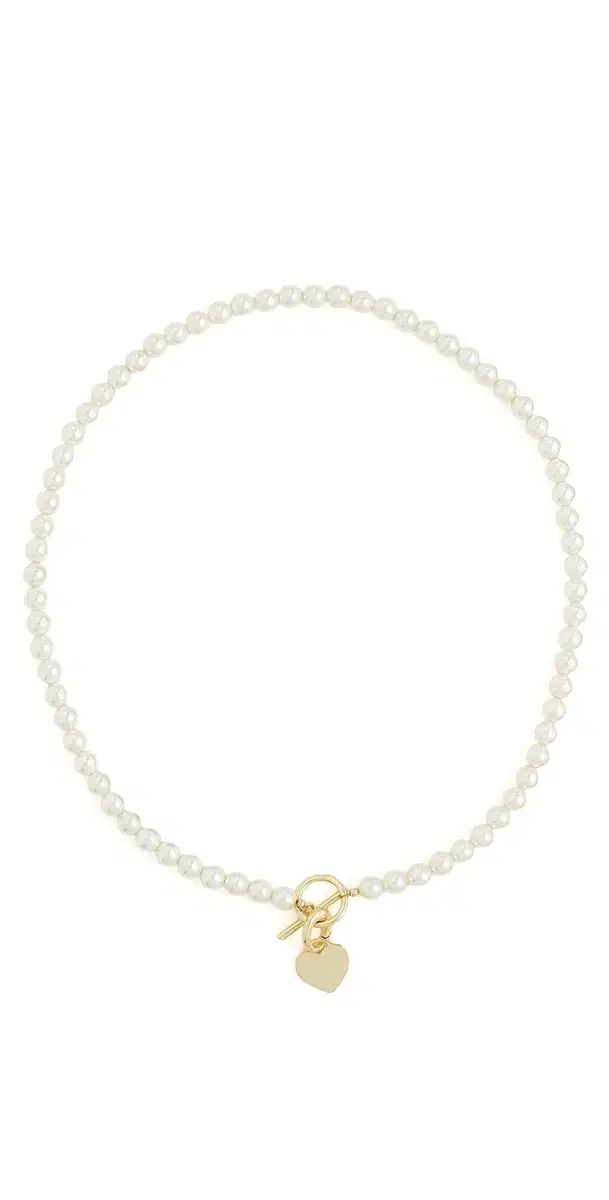 SHASHI Elle Pearl Necklace Gold/Pearl One Size