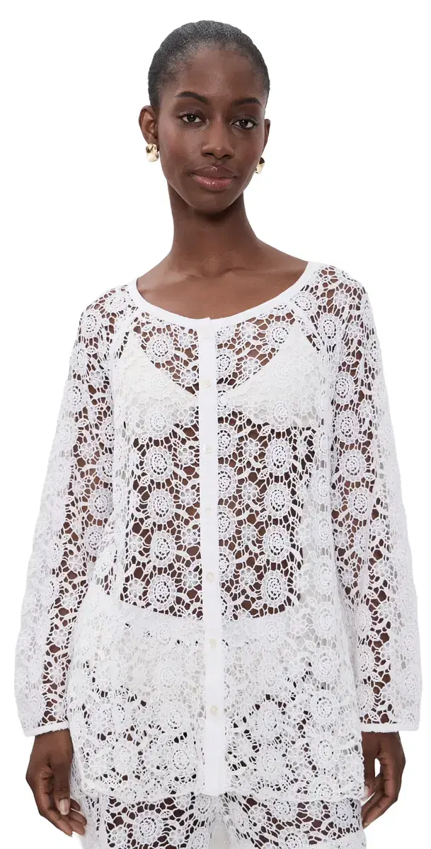 La Maregold Cosima Coverup Cardigan White