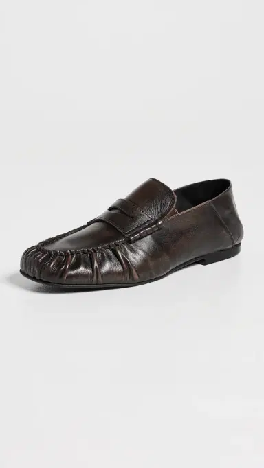 ALOHAS Aven Mule Leather Loafers Vintage Effect Brown 35 | Thumbnail 2