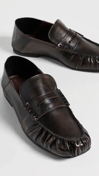 ALOHAS Aven Mule Leather Loafers Vintage Effect Brown 35 | Thumbnail 5