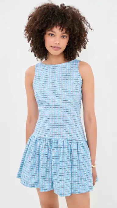 Peixoto Addison Mini Dress Blue Breeze Plaid | Thumbnail 2