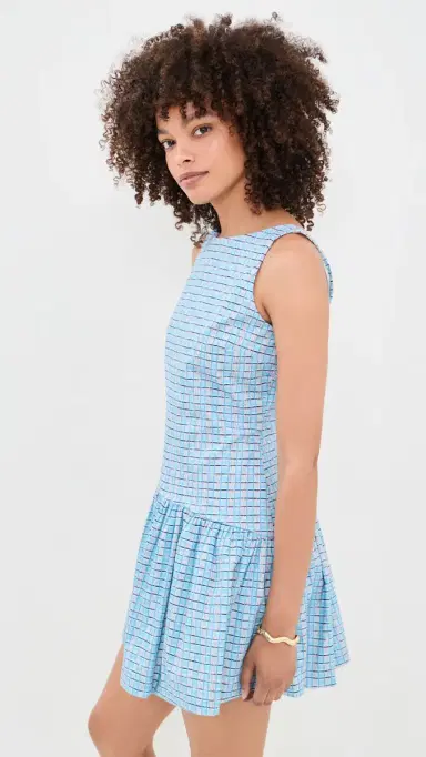 Peixoto Addison Mini Dress Blue Breeze Plaid | Thumbnail 4