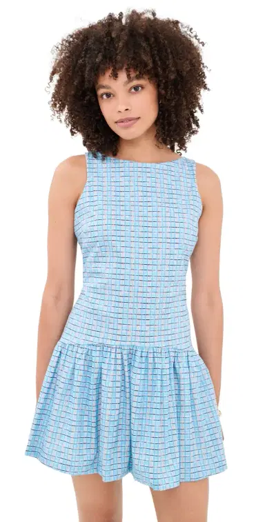 Peixoto Addison Mini Dress Blue Breeze Plaid | Thumbnail 1
