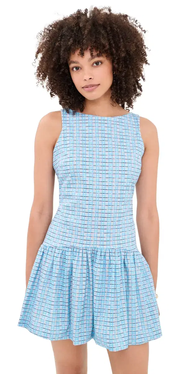 Peixoto Addison ini Dress Blue Breeze Plaid