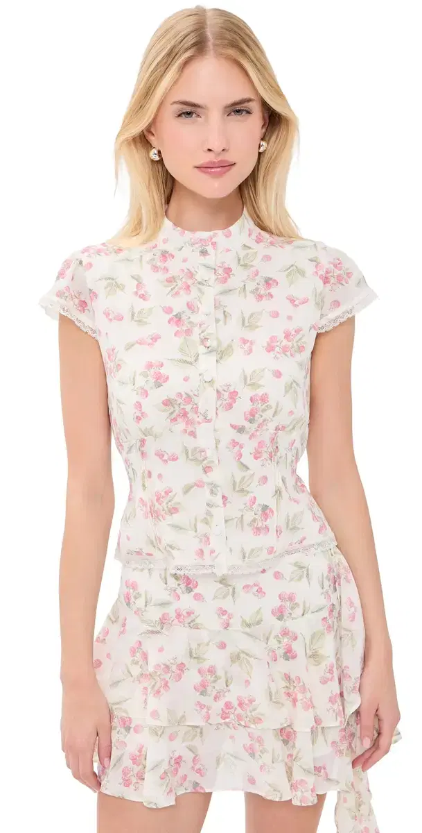 Wayf Talia Top Garden Raspberry