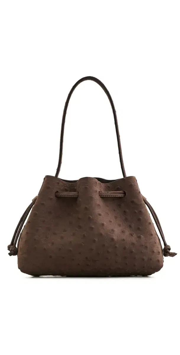 Mansur Gavriel Drawstring Pouchette Shoulder Bag Ebony One Size