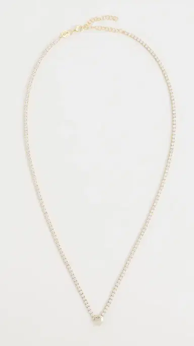 SHASHI Harvard Tennis Necklace Gold/Silver One Size | Thumbnail 2