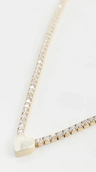 SHASHI Harvard Tennis Necklace Gold/Silver One Size | Thumbnail 4