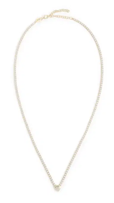 SHASHI Harvard Tennis Necklace Gold/Silver One Size | Thumbnail 5