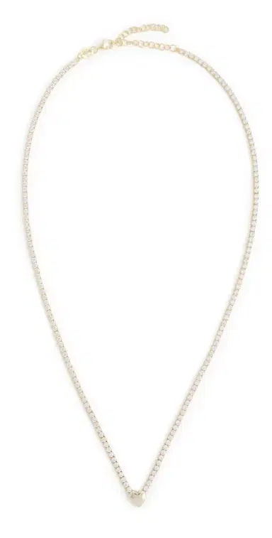 SHASHI Harvard Tennis Necklace Gold/Silver One Size | Thumbnail 1