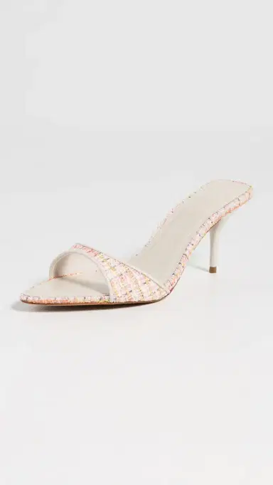 Schutz Elodie Tweed Mules Cherry Blossom/Pearl | Thumbnail 2 Schutz Elodie Tweed Mules Cherry Blossom/Pearl | Thumbnail 2