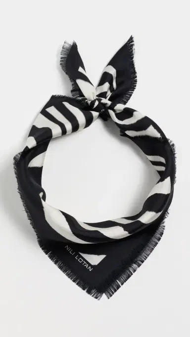 Nili Lotan Zebra Silk Twill Scarf | Thumbnail 2