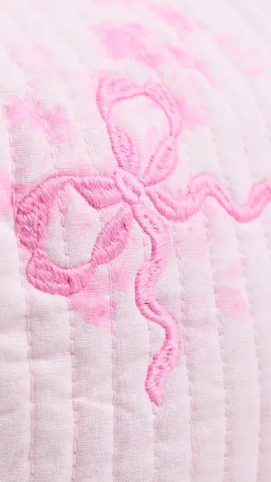 LoveShackFancy Octavia Quilted Bow Print Pouch | Thumbnail 4 LoveShackFancy Octavia Quilted Bow Print Pouch | Thumbnail 4