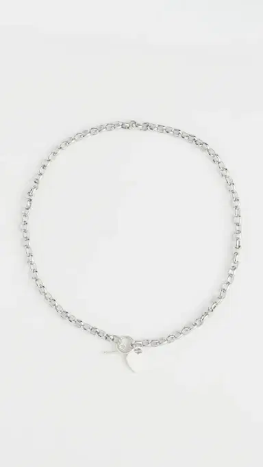 SHASHI Heart Charm Necklace Silver One Size | Thumbnail 4