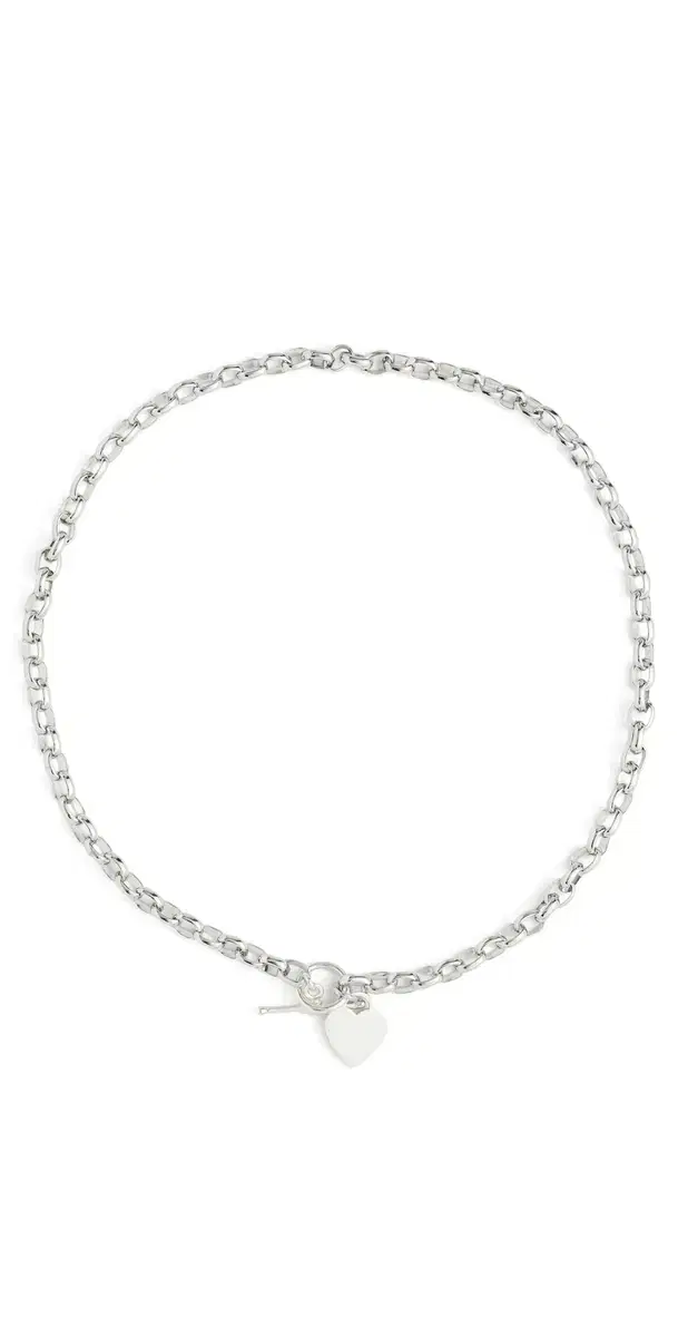 SHASHI Heart Charm Necklace Silver One Size