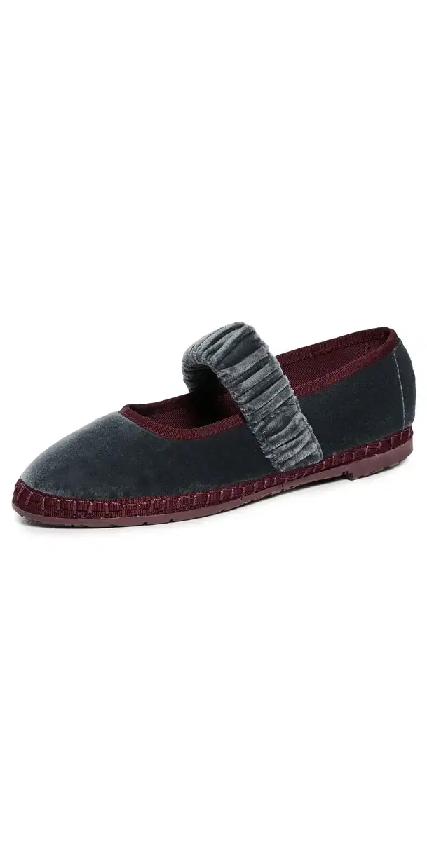 Flabelus Mafalda Mary Jane Flats Gray