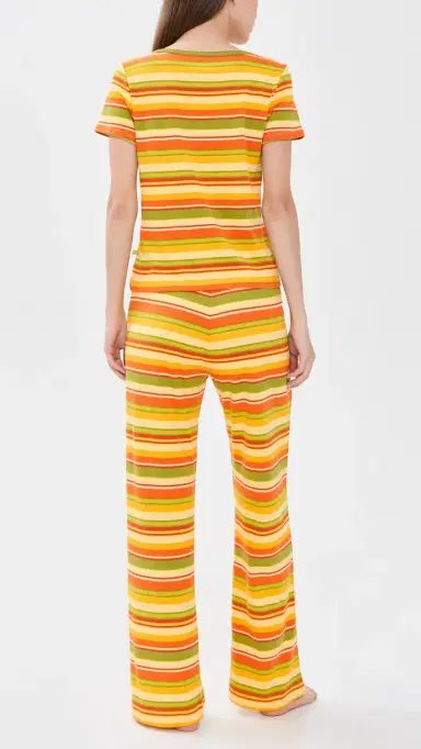 Cozyland by Morgan Lane Baby Jean Long PJ Set Autumn Multi | Thumbnail 3
