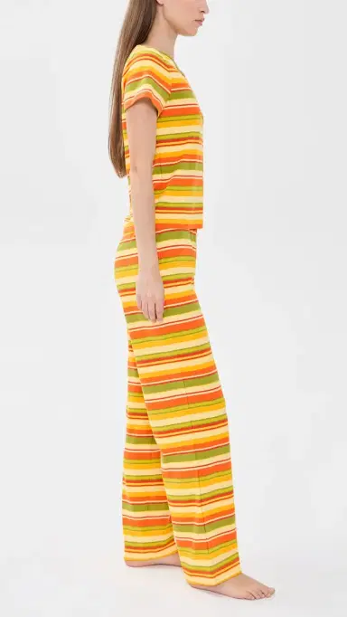Cozyland by Morgan Lane Baby Jean Long PJ Set Autumn Multi | Thumbnail 4