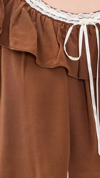 Wayf Wendy Top Chocolate L | Thumbnail 6