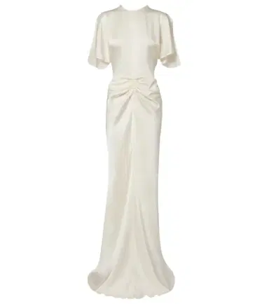 Victoria Beckham Gathered crêpe satin gown | Thumbnail 1