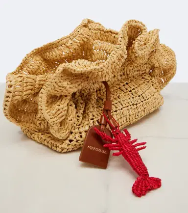Aquazzura Paradise raffia clutch | Thumbnail 4