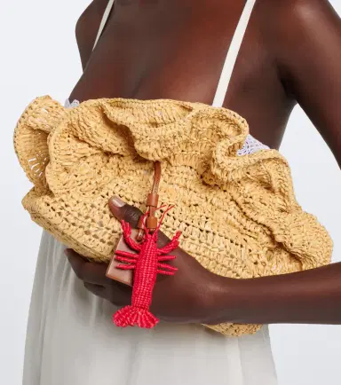 Aquazzura Paradise raffia clutch | Thumbnail 5